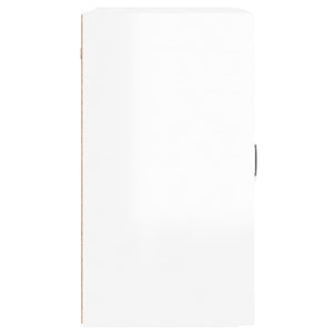 Armadietto a Muro Bianco Lucido 60x31x60 cm Legno Multistrato 812903