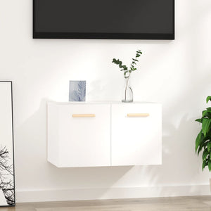Mobile a Parete Bianco 60x36,5x35 cm in Legno Multistrato 812906