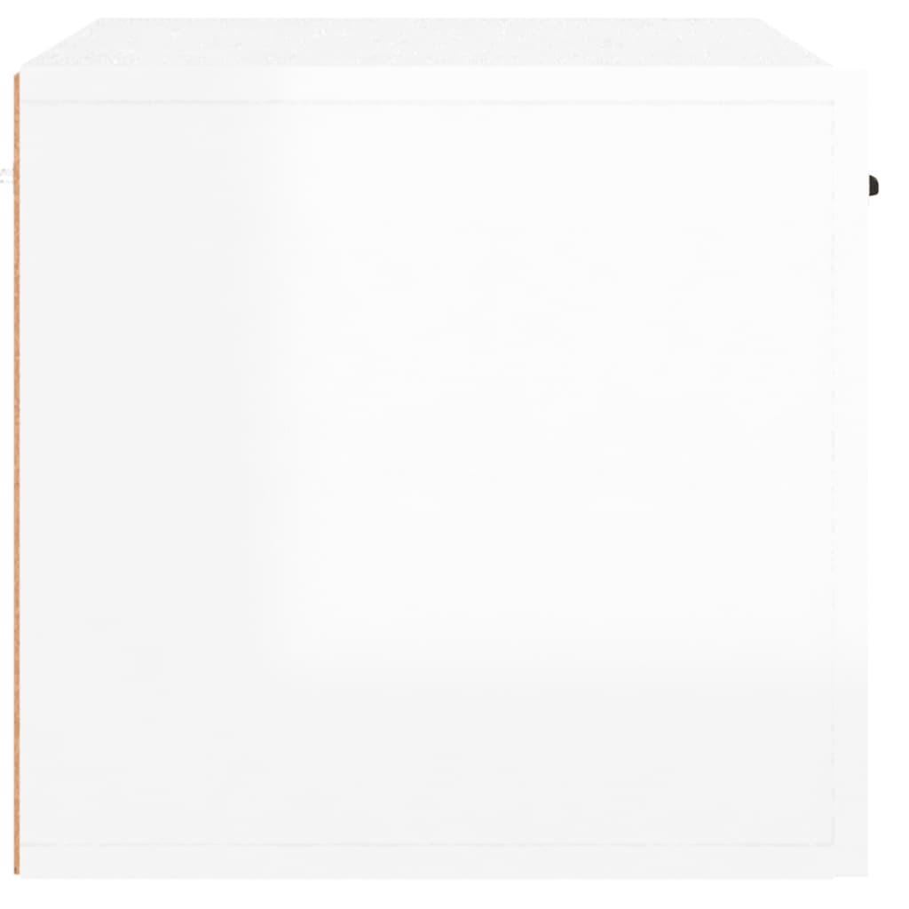 Armadietto a Muro Bianco Lucido 60x36,5x35 cm Legno Multistrato cod mxl 35557