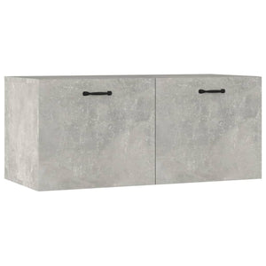 Mobile a Parete Grigio Cemento 80x36,5x35 cm Legno Multistrato 812937