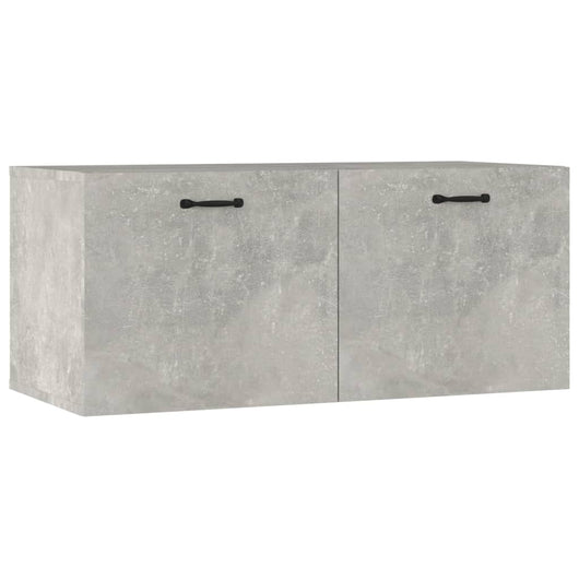 Mobile a Parete Grigio Cemento 80x36,5x35 cm Legno Multistrato 812937