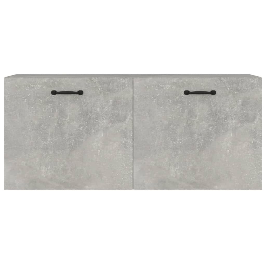 Mobile a Parete Grigio Cemento 80x36,5x35 cm Legno Multistrato 812937