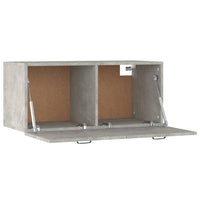 Mobile a Parete Grigio Cemento 80x36,5x35 cm Legno Multistrato 812937