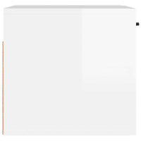 Armadietto a Muro Bianco Lucido 80x36x50 cm Legno Multistrato cod mxl 33013