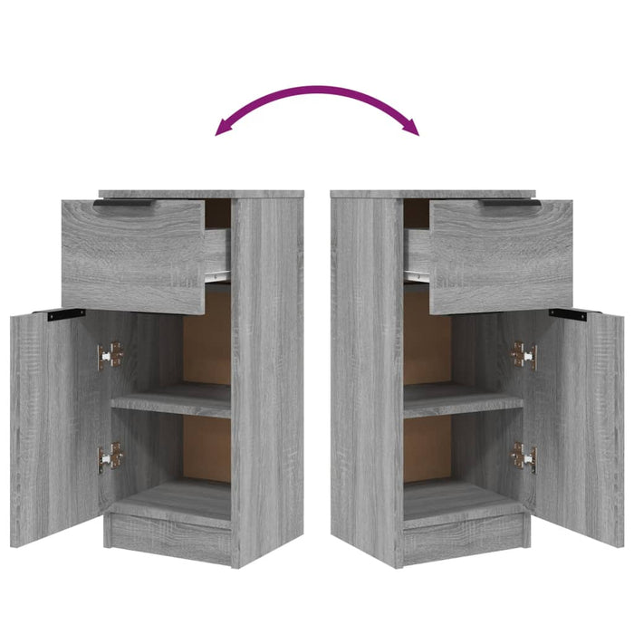 Credenza Grigio Sonoma 30x30x70 cm in Legno Multistrato 817002