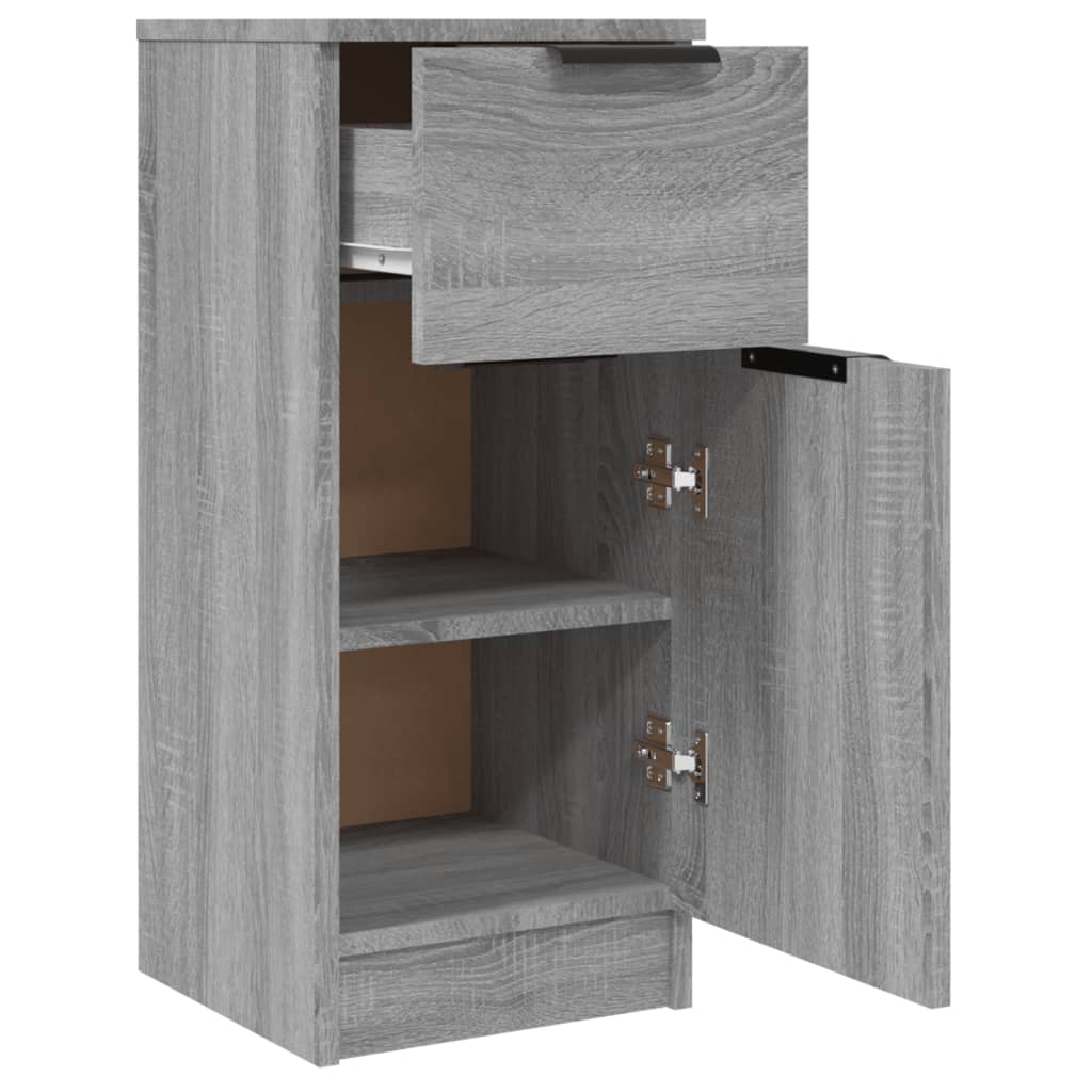 Credenze 2 pz Grigio Sonoma 30x30x70 cm in Legno Multistrato 817003