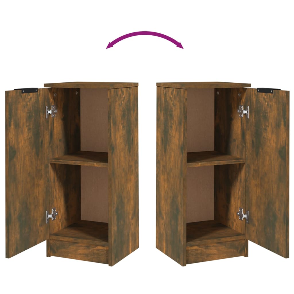 Credenza Rovere Fumo 30x30x70 cm in Legno Multistrato 817006