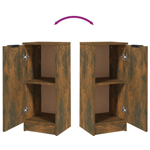 Credenza Rovere Fumo 30x30x70 cm in Legno Multistrato 817006