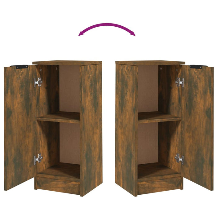 Credenza Rovere Fumo 30x30x70 cm in Legno Multistrato 817006