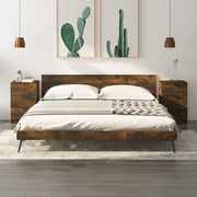 Comodini 2 pz-Set di 2 Tavolino da notte Rovere Fumo 40x36x65 cm