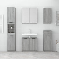 Mobile da Bagno a Parete Grigio Sonoma 32x20x67 cm 817061
