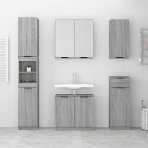 Mobile da Bagno a Parete Grigio Sonoma 32x20x67 cm 817061