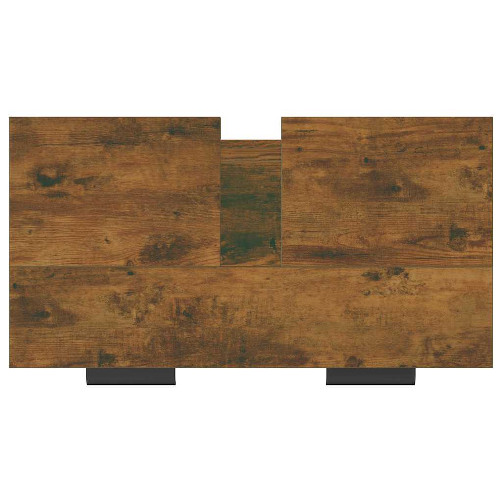 Armadietto Bagno Rovere Fumo 64,5x33,5x59 cm Legno Multistrato cod mxl 45155