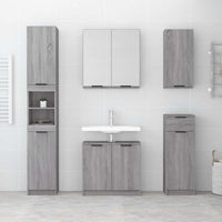 Mobile Bagno Grigio Sonoma 64,5x33,5x59 cm in Legno Multistrato 817064