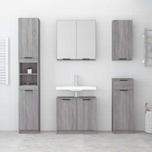 Mobile Bagno Grigio Sonoma 64,5x33,5x59 cm in Legno Multistrato 817064