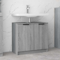 Mobile Bagno Grigio Sonoma 64,5x33,5x59 cm in Legno Multistrato 817064