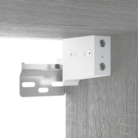 Armadietto a Specchio da Bagno-Mobile bagno con specchio Grigio Sonoma 64x20x67 cm