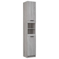 Armadietto Bagno Grigio Sonoma 32x34x188,5 cm Legno Multistrato 817070