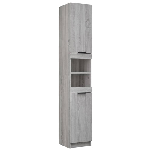 Armadietto Bagno Grigio Sonoma 32x34x188,5 cm Legno Multistrato 817070