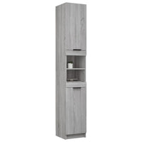 Armadietto Bagno Grigio Sonoma 32x34x188,5 cm Legno Multistrato 817070