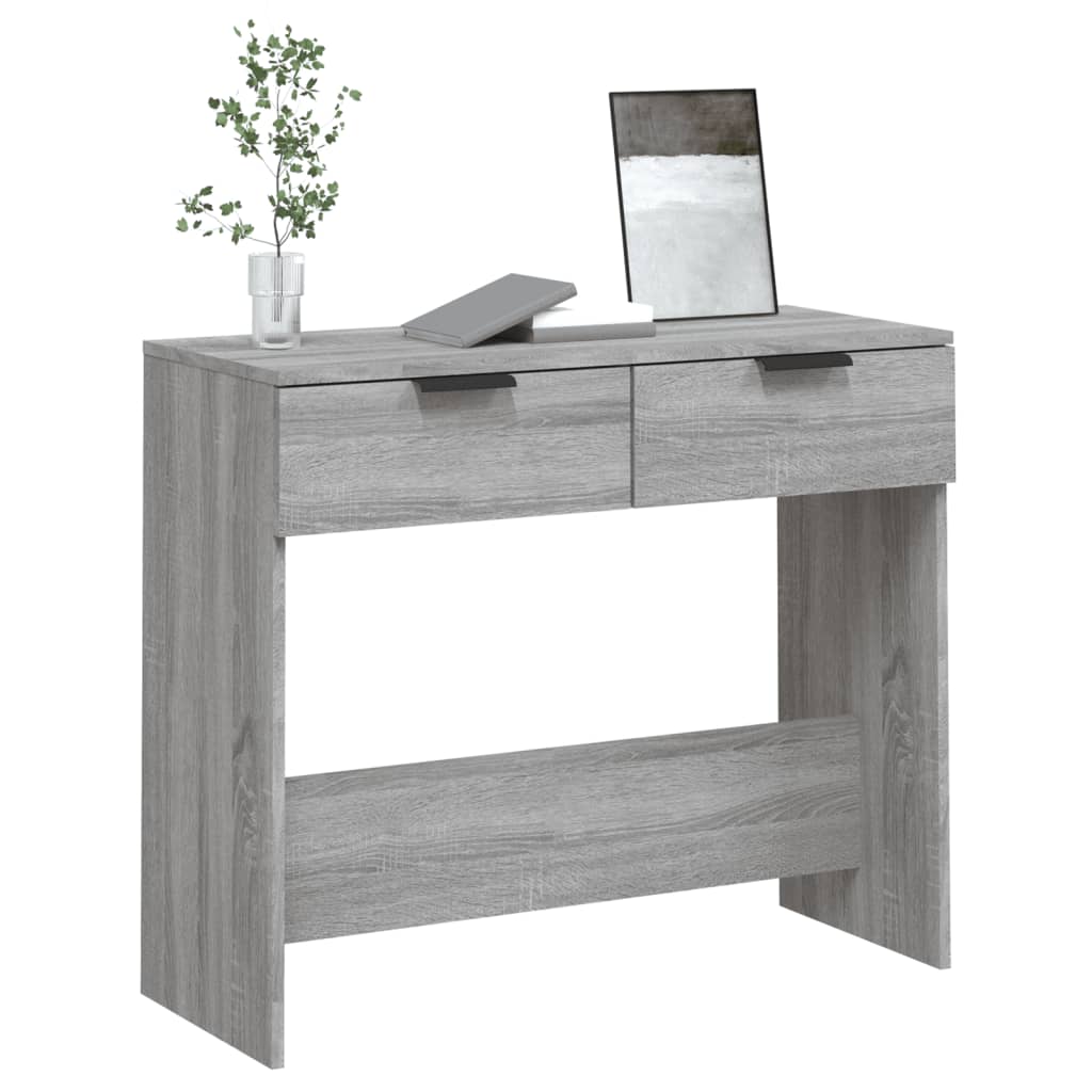 Tavolino Consolle Grigio Sonoma 90x36x75 cm Legno Multistrato 817073