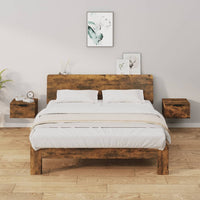 Comodini a Muro 2 pz Rovere Fumo 34x30x20 cm 817088