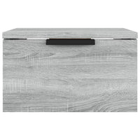 Comodino a Muro-Tavolino da notte sospeso Grigio Sonoma 34x30x20 cm