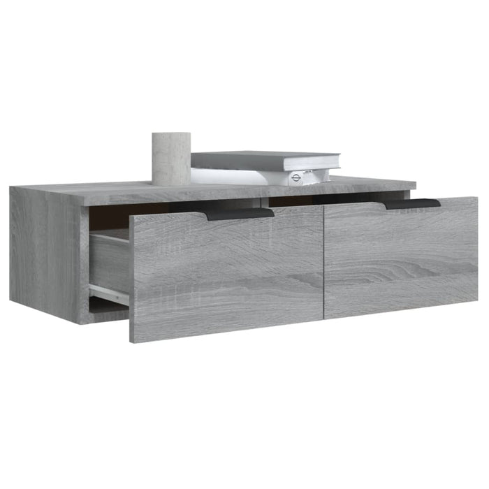 Armadietto a Muro Grigio Sonoma 68x30x20cm in Legno Multistrato cod mxl 32932