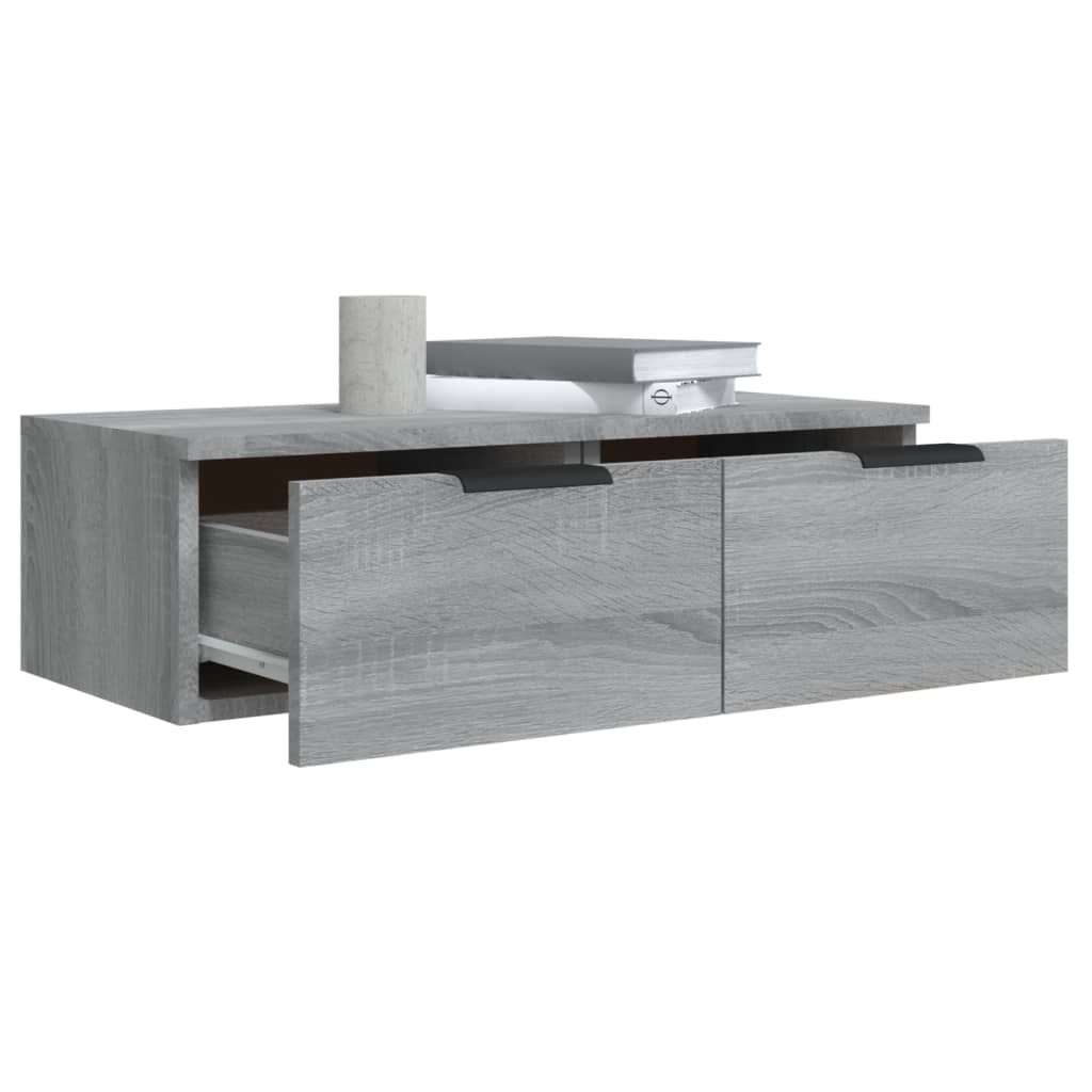 Armadietto a Muro Grigio Sonoma 68x30x20cm in Legno Multistrato 817094
