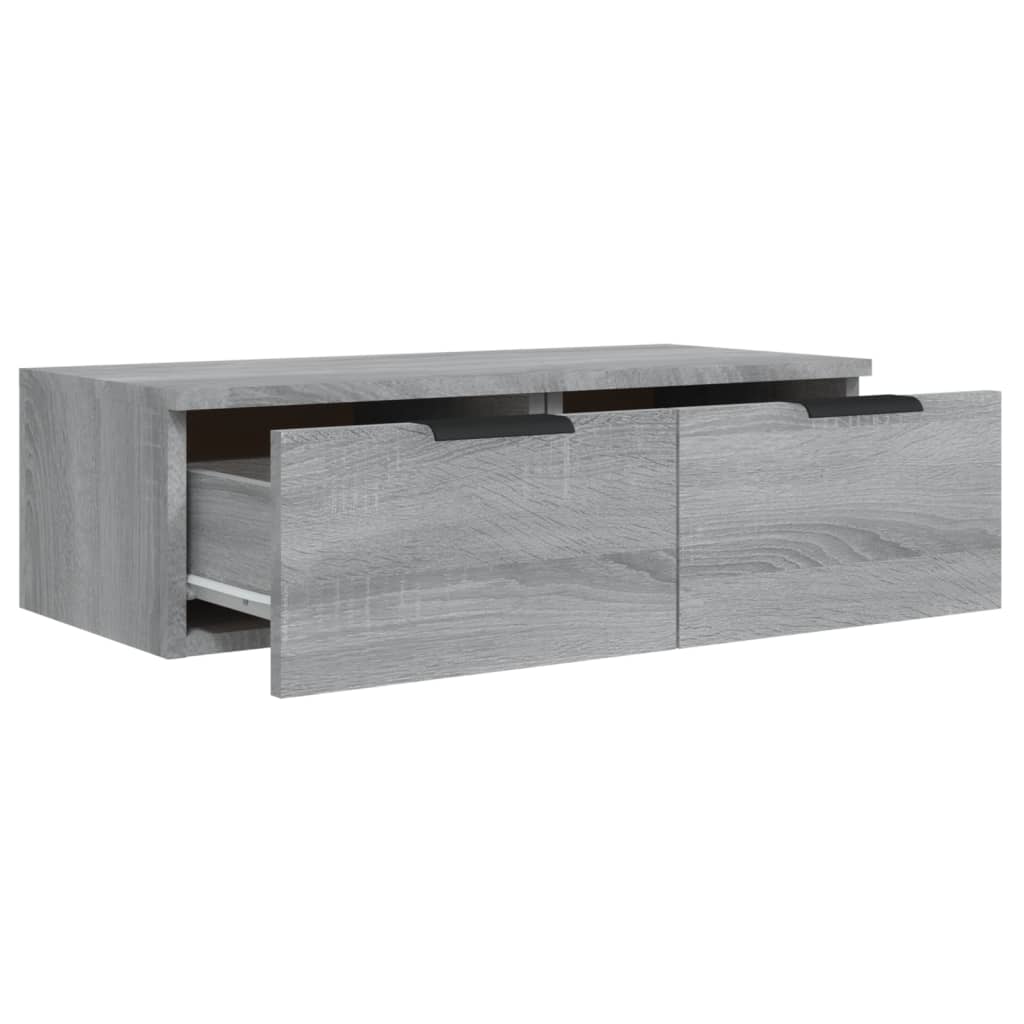 Armadietto a Muro Grigio Sonoma 68x30x20cm in Legno Multistrato cod mxl 32932