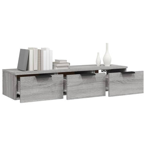 Armadietto a Muro Grigio Sonoma 102x30x20 cm Legno Multistrato cod mxl 33458