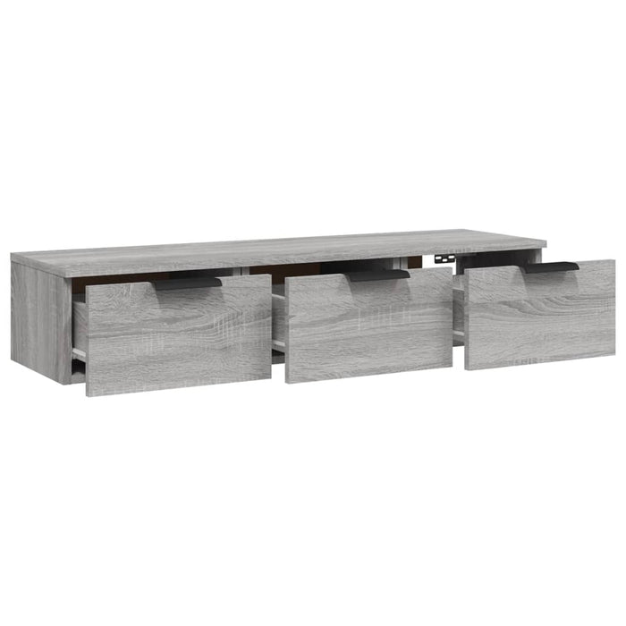 Armadietto a Muro Grigio Sonoma 102x30x20 cm Legno Multistrato 817097