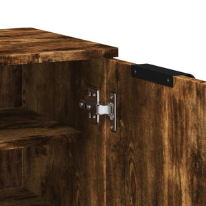 Scarpiera Rovere Fumo 59x35x100 cm in Legno Multistrato 817108