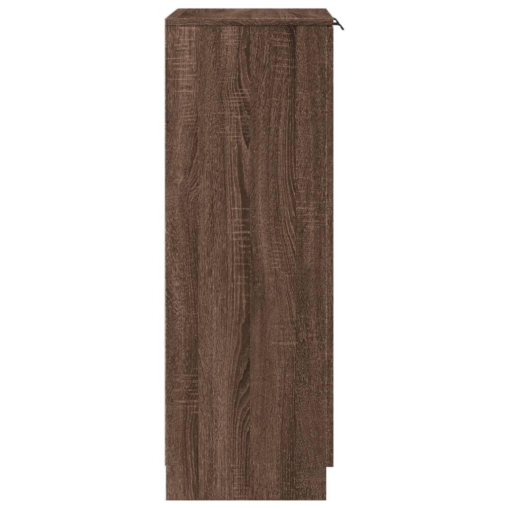 Scarpiera Rovere Marrone 59x35x100 cm in Legno Multistrato 817110