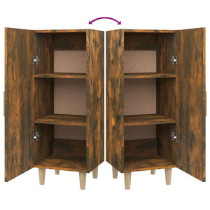 Credenza Rovere Fumo 34,5x34x90 cm in Legno Multistrato 817402