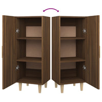 Credenza Rovere Marrone 34,5x34x90 cm in Legno Multistrato 817404