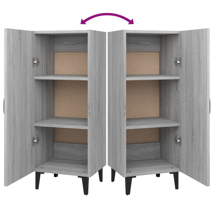 Credenza Grigio Sonoma 34,5x34x90 cm in Legno Multistrato 817406