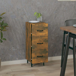 Credenza Rovere Fumo 34,5x34x90 cm in Legno Multistrato 817411