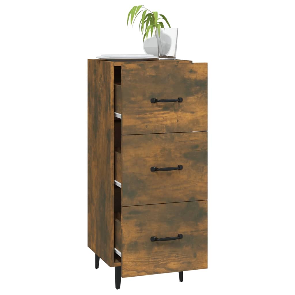 Credenza Rovere Fumo 34,5x34x90 cm in Legno Multistrato 817411