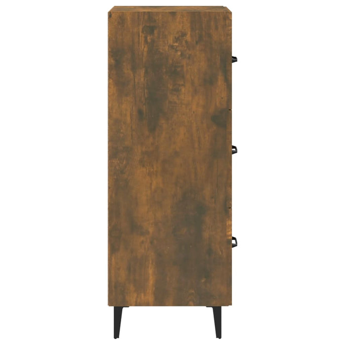 Credenza Rovere Fumo 34,5x34x90 cm in Legno Multistrato 817411