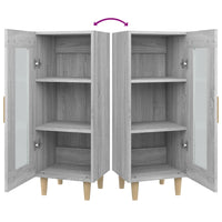Credenza Grigio Sonoma 34,5x34x90 cm in Legno Multistrato cod mxl 16128
