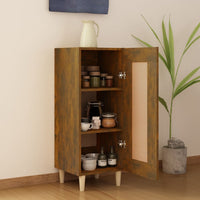 Credenza-Buffet-Armadio da cucina Rovere Fumo 34,5x34x90 cm in Legno Multistrato 979499