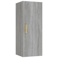 Armadietto a Muro Grigio Sonoma 34,5x34x90 cm Legno Multistrato 817439