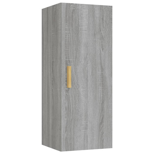 Armadietto a Muro Grigio Sonoma 34,5x34x90 cm Legno Multistrato 817439