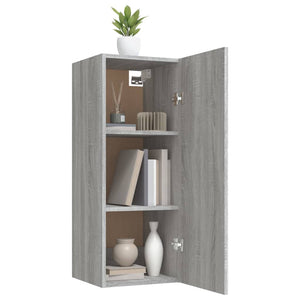 Armadietto a Muro Grigio Sonoma 34,5x34x90 cm Legno Multistrato 817439