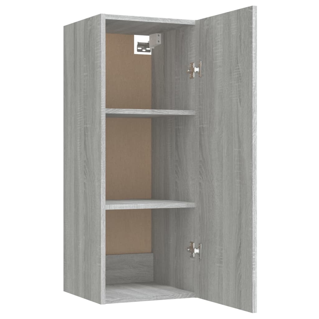 Armadietto a Muro Grigio Sonoma 34,5x34x90 cm Legno Multistrato 817439