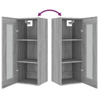 Armadietto Pensile a Parete Grigio Sonoma 34,5x34x90 cm 817445