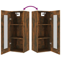 Armadietto Pensile a Parete Rovere Fumo 34,5x34x90 cm 817447