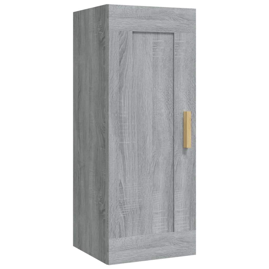 Armadietto a Muro Grigio Sonoma 35x34x90cm in Legno Multistrato 817451