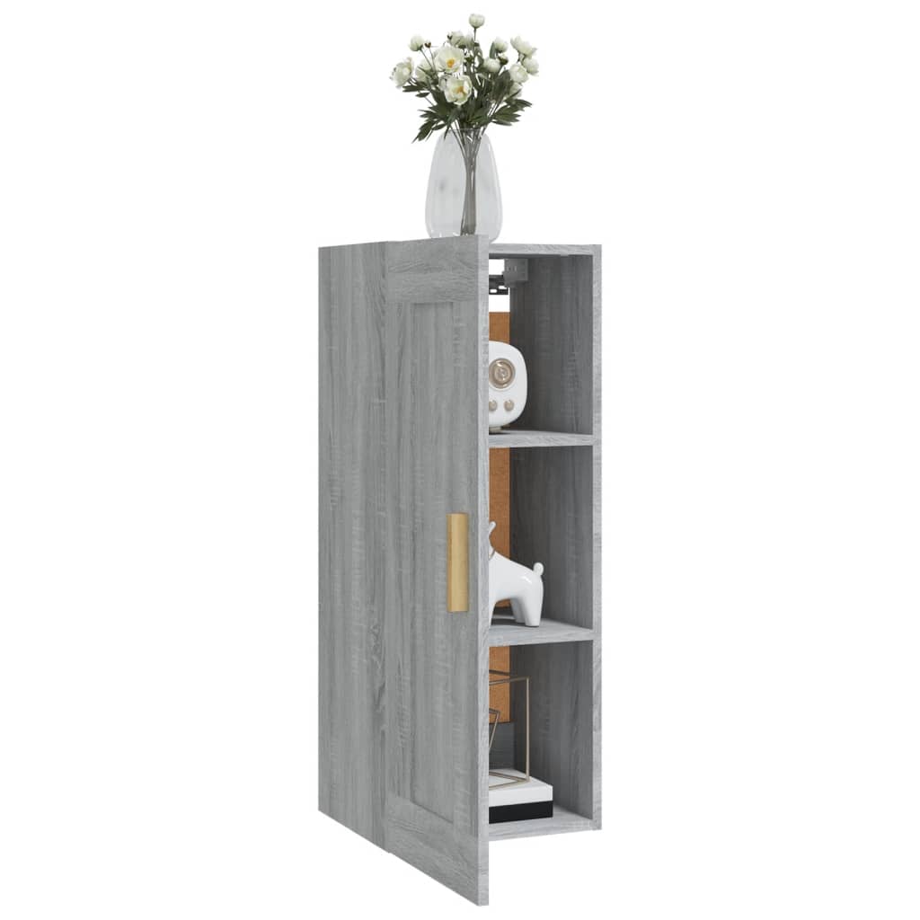 Armadietto a Muro Grigio Sonoma 35x34x90cm in Legno Multistrato 817451